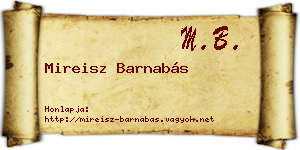 Mireisz Barnabás névjegykártya