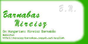 barnabas mireisz business card
