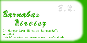 barnabas mireisz business card